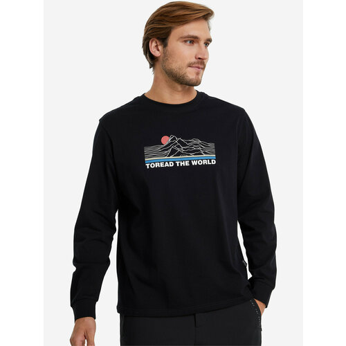 фото Футболка toread men's long-sleeved t-shirts, размер 50/52, черный