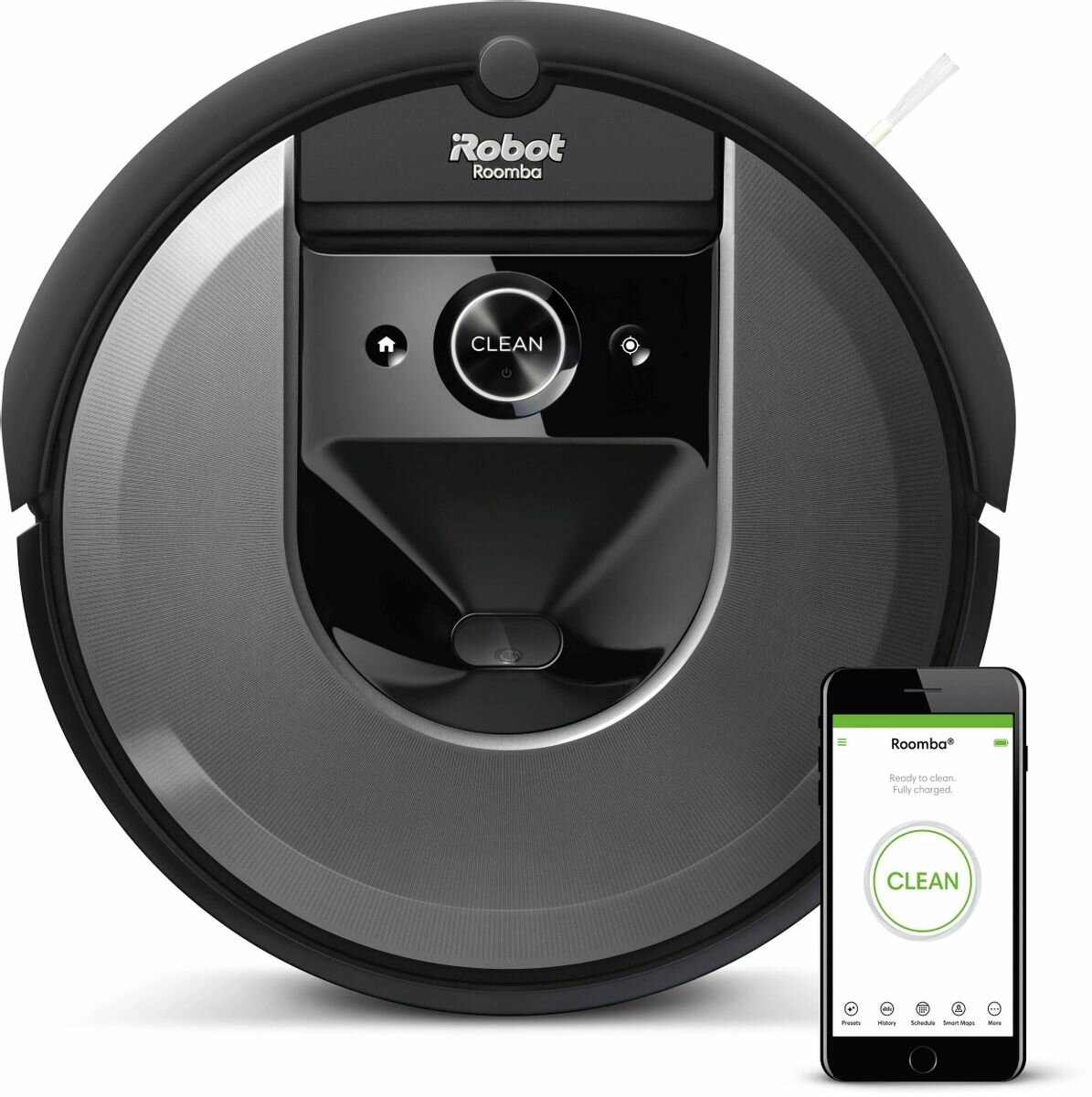 Робот-пылесос iRobot Roomba Combo i8+, 55Вт, черный графит [i857040plus_rnd]