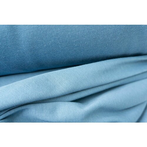 Ткань Трикотаж кулирка пыльно-голубой. Ткань для шитья ткань трикотаж пыльно голубой
