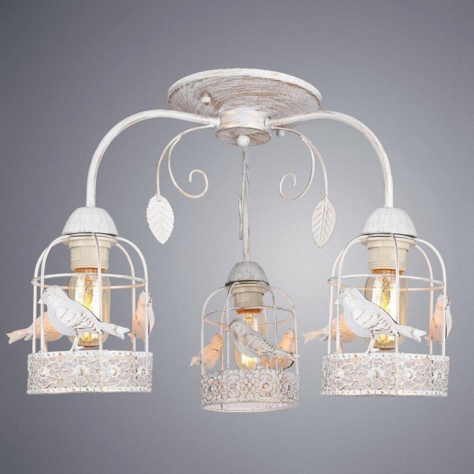 Потолочная люстра Arte Lamp Cincia с поддержкой Алиса A5090PL-3WG-A - фото №3