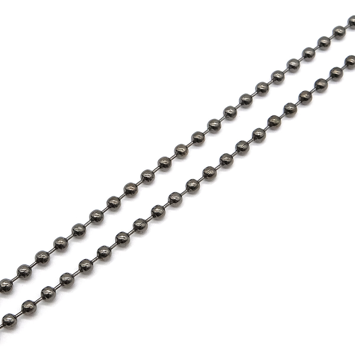 Цепочка декоративная шариковая Айрис металл 32мм*4572м (черное серебро)
