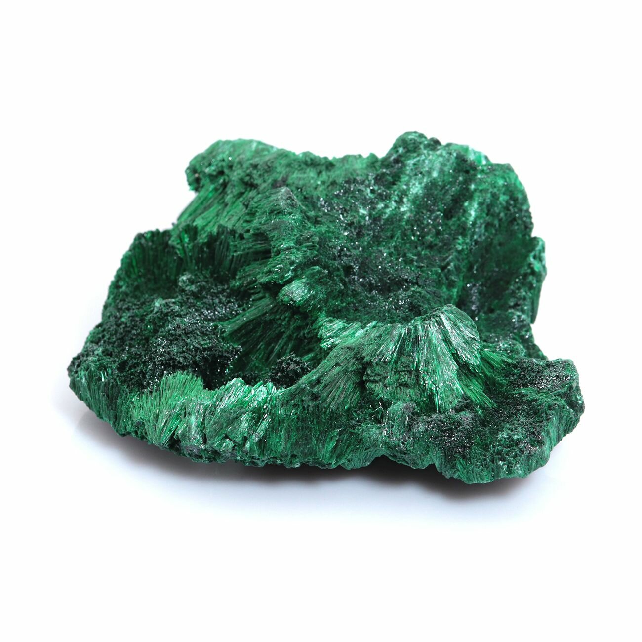 Камень натуральный "Малахит Плисовый", необработанный (30-40 г, 34 - 44 мм)