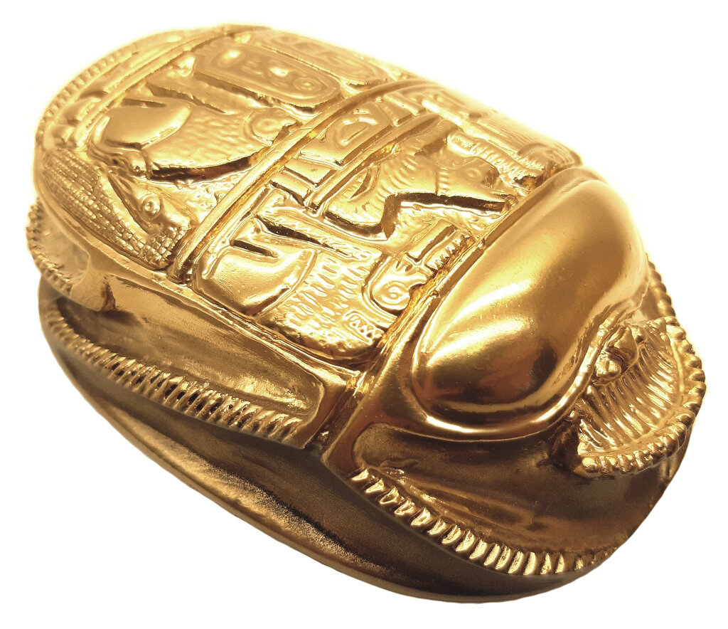 Статуэтка Скарабей египетский гипс цвет бронза