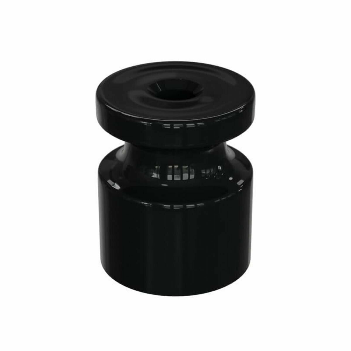 фото Мезонинъ Изолятор универсальный пластиковый ретро для наружного монтажа витого провода, черный (1шт/уп)