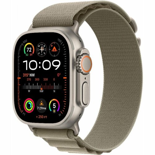 Смарт-часы Apple Watch Ultra 2 49 мм Titanium Case with Olive Alpine Loop - S 10494800₽