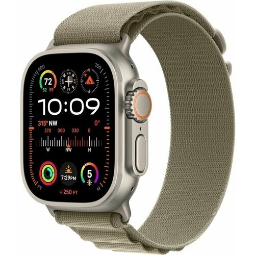 Умные часы Apple Watch Ultra 2 49mm Titanium with Olive Small (MRFH3ZA/A) умные часы apple watch series 8 gps cellular 45 мм серебристый