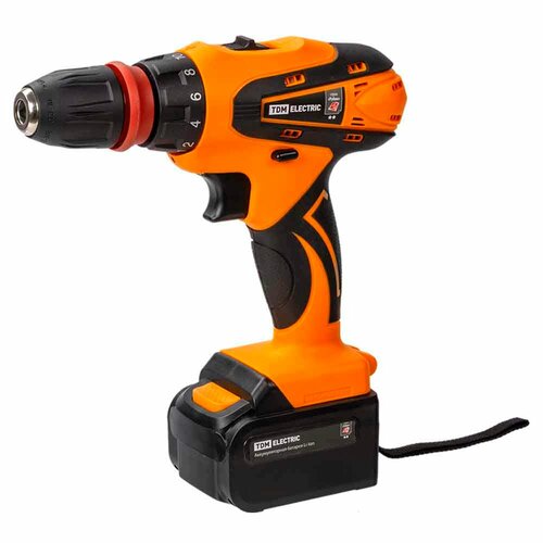 Дрель-шуруповерт акк ДША-18-ЛК1-С 18 В 2 Ач Li-Ion 2 шт 32 Нм 0-1400 обмин кейс Рубин TDM SQ1030-0206 660600₽