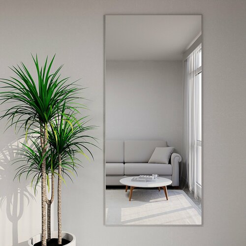 Зеркало интерьерное в алюминиевой раме настенное ALUMIRROR 180х90 см Серебро 11472₽