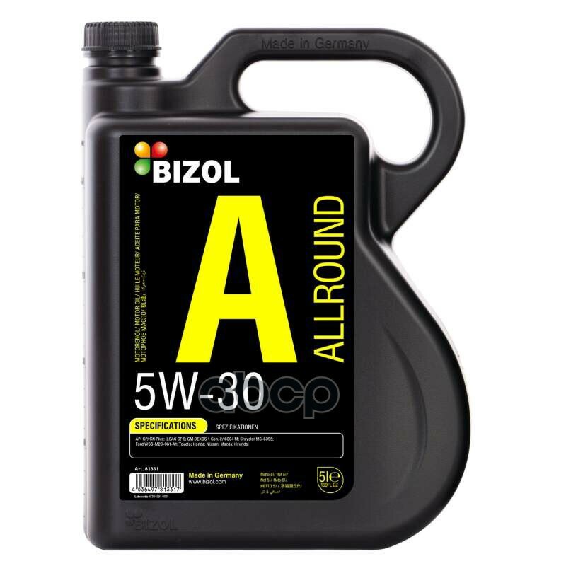 BIZOL Масло Моторное Allround 5W-30 Sp/Sn Plus Gf-6A (5Л)