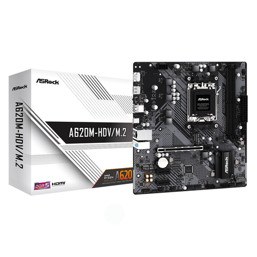 Материнская плата ASRock Socket AM5 AMD A620 2xDDR5-5200 HDMIDP 1xPCI-Ex16 2xPCI-Ex1 2xSATA3RAID 0110 2xM2 8 Ch Audio GLan 11087₽