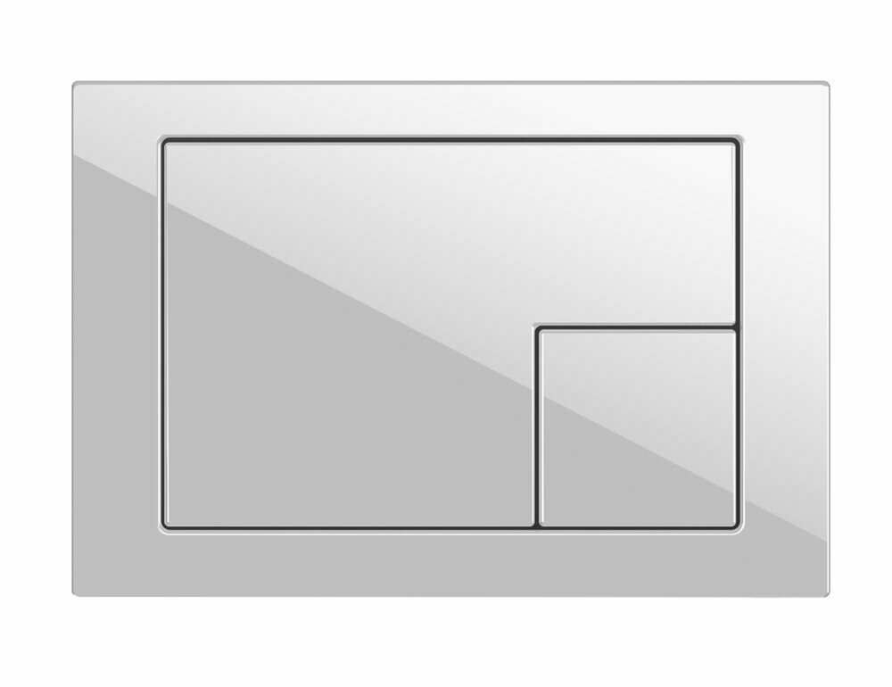 Кнопка CORNER, пластик белый, универсальная, 64077(S-BU-Cor/Wh)