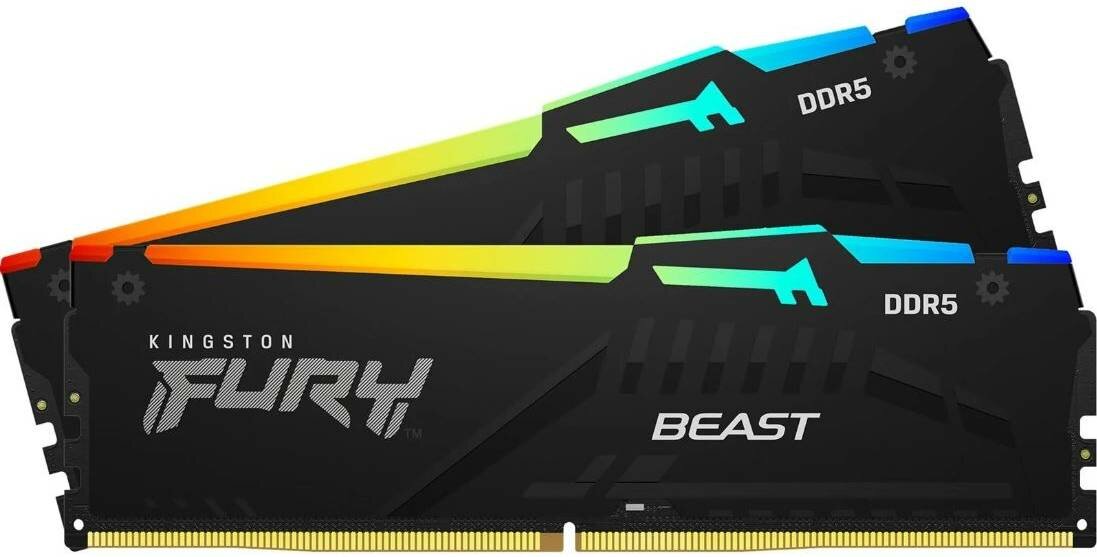 Оперативная память Kingston FURY Beast Black RGB CL40 (Kit of 2) DDR 5 DIMM 64Gb 5600Mhz (KF556C40BBAK2-64) - фото №19