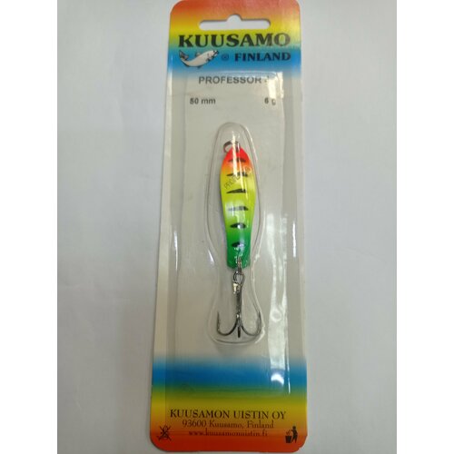 фото Блесна "kuusamo" для ловли форели, щуки и судака. -1шт. -цвет gr/ye/fr/bl-s