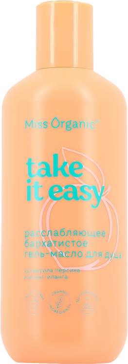 Гель-масло для душа Miss Organic расслабляющее суперсила персика и иланг-иланг 290мл
