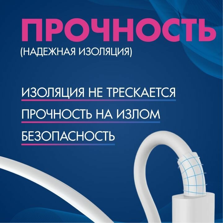 Кабель TypeC Lightning (1 метр) для зарядки iPhone, iPad, AirPods, Кабель для Айфона, Быстрая зарядка для iPhone, Провод для Айфона