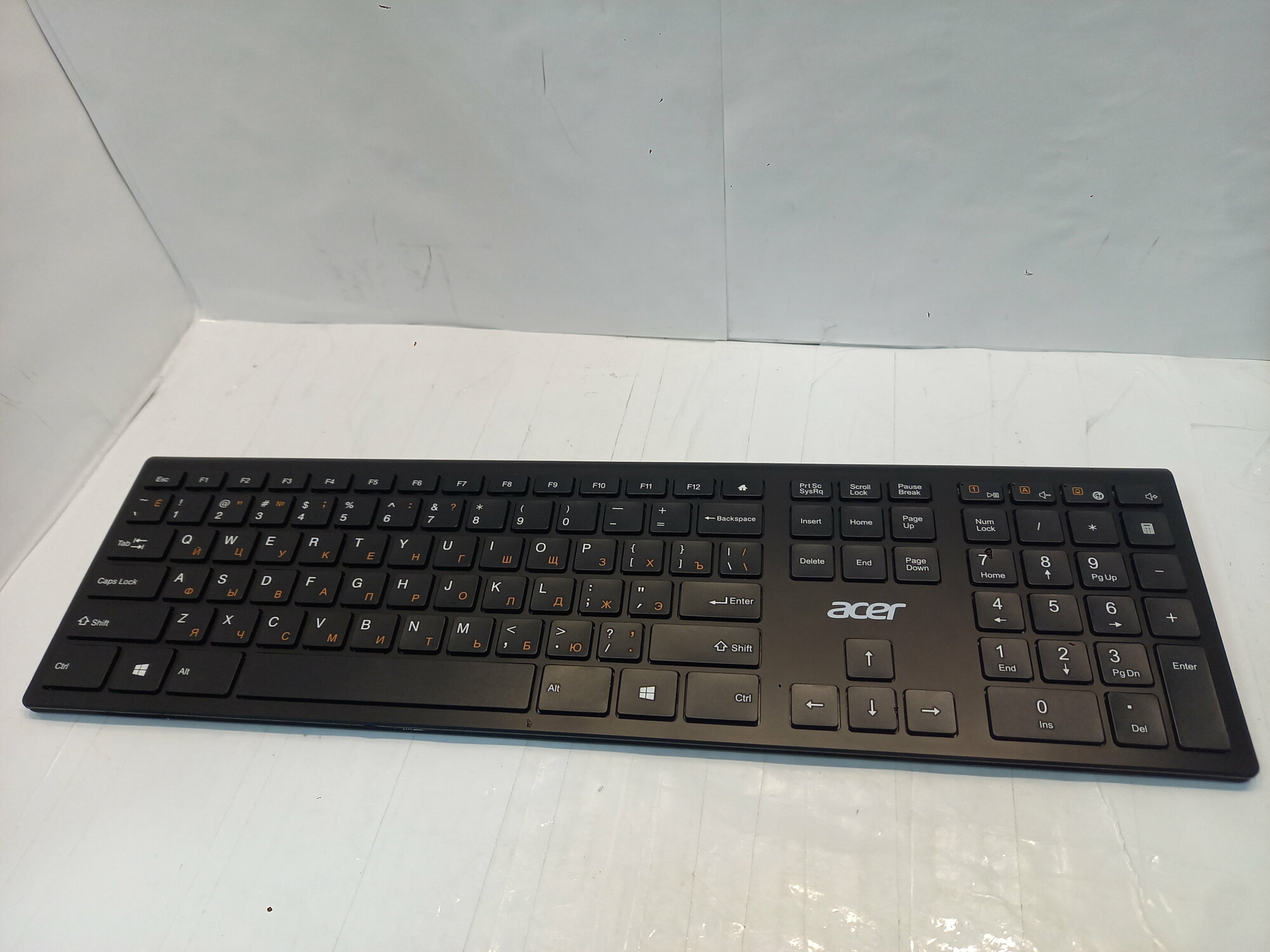 Клавиатура беспроводная Acer OKR030 черный (без упак)