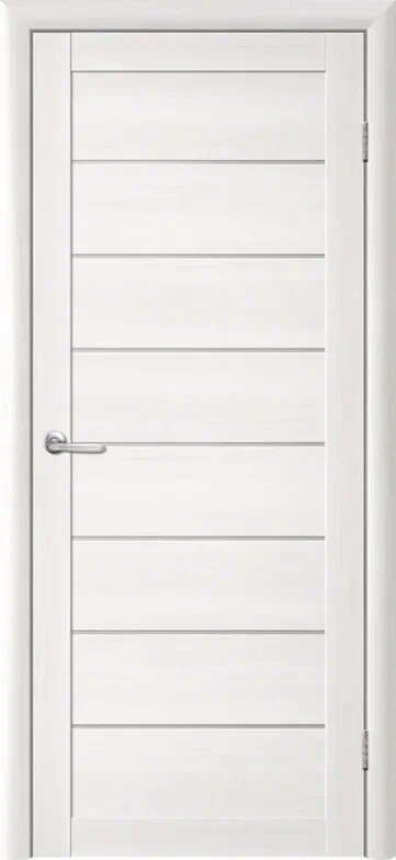 Межкомнатная дверь (комплект) Albero Тренд Т-1 ЕсоТех / Белая лиственница / Стекло мателюкс 60х200