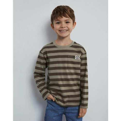 фото Лонгслив gloria jeans, размер 7-8л/128 (32), зеленый