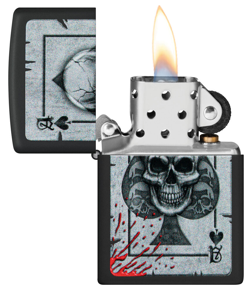 Зажигалка кремниевая с покрытием Black Matte, черная, Zippo, 48794 - фотография № 3