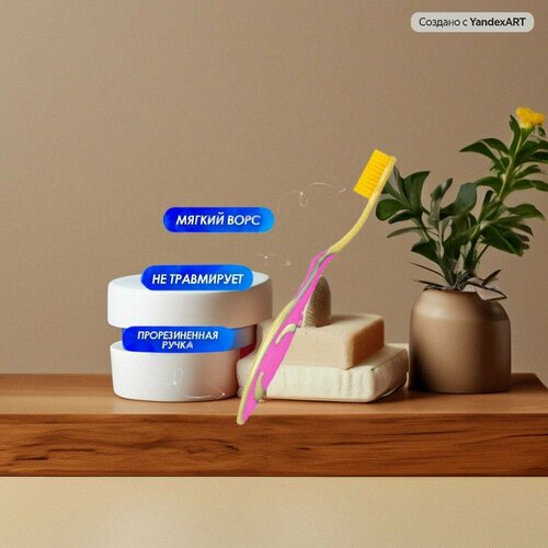 Зубная щетка IBRICO для детей и взрослых, мягкая, антибактериальная, нескользящая