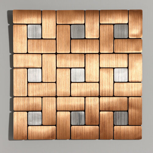 Панель самоклеящаяся 3030см мягкая геометрия бронза для дома 599₽