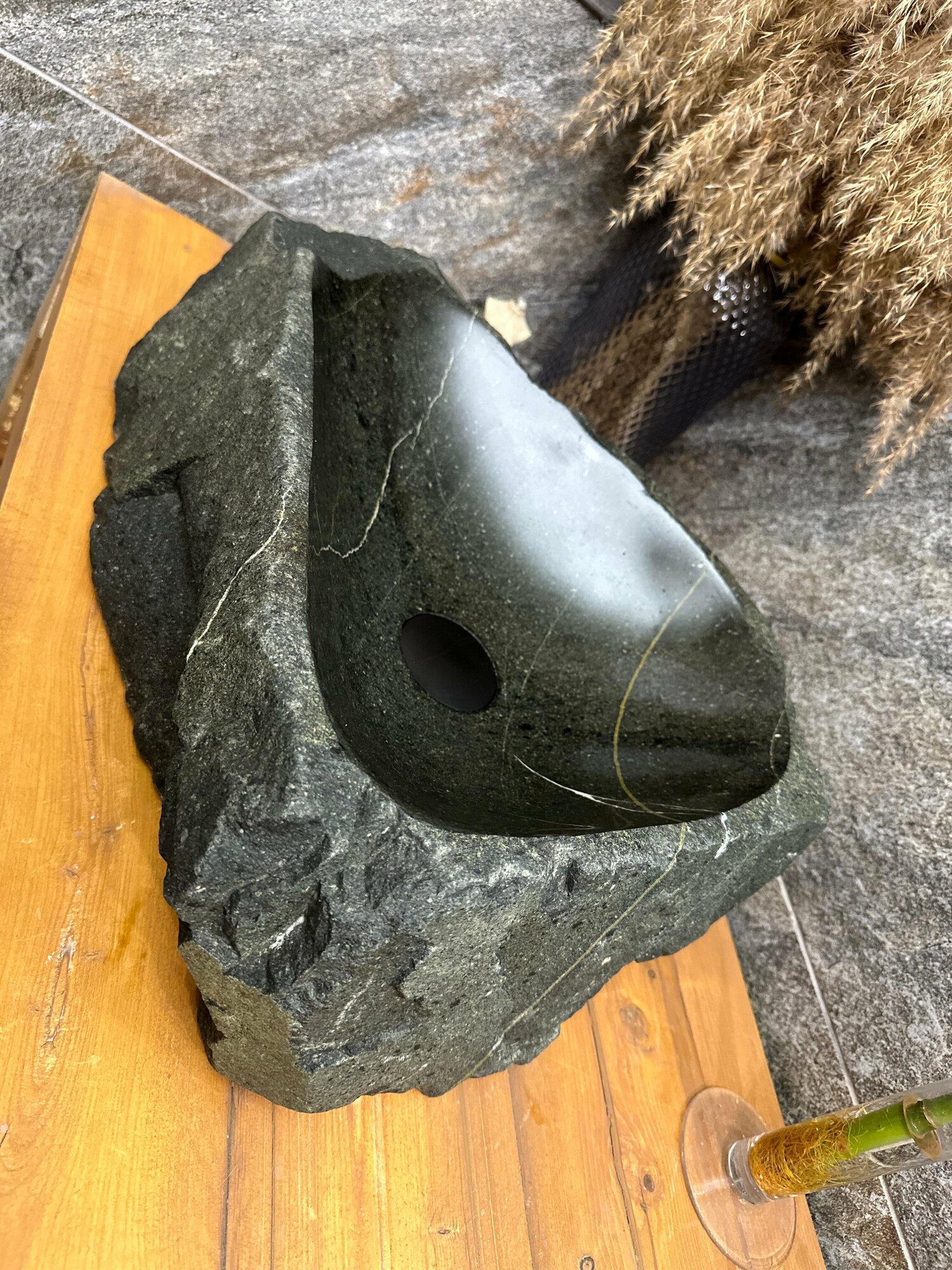 Раковина из натурального камня, Deep Dark (47х41) - фотография № 8