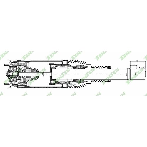 Пневмостойка Подвески Передняя Правая Range Rover Sport (L494), 2013- With Edc Sensen арт. SAR078