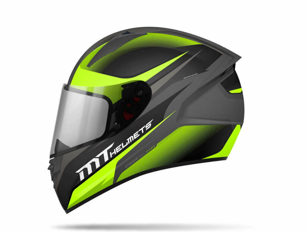 MT Helmets Шлем Stinger Devided Gloss Fluor Yellow XL