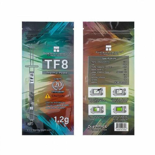 термопаста thermalright tf8 шприц 2 г Термопаста Thermalright TF8-1.2G 13.8W/mK 05-006