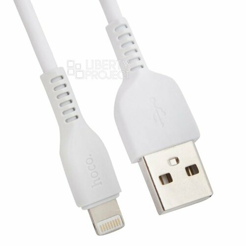 USB кабель HOCO X13 Easy Lightning 8-pin, 2.4А, 1м, TPE (белый) usb кабель hoco x13 easy lightning 8 pin 2 4а 1м tpe чёрный