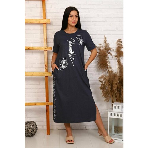 Платье , размер 52, серый