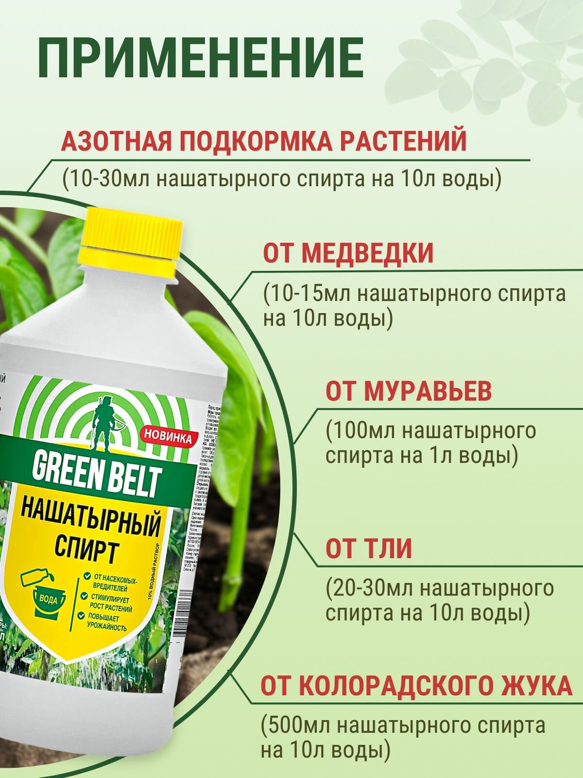 Нашатырный спирт 10% водный раствор Green Belt 1 л - фотография № 12