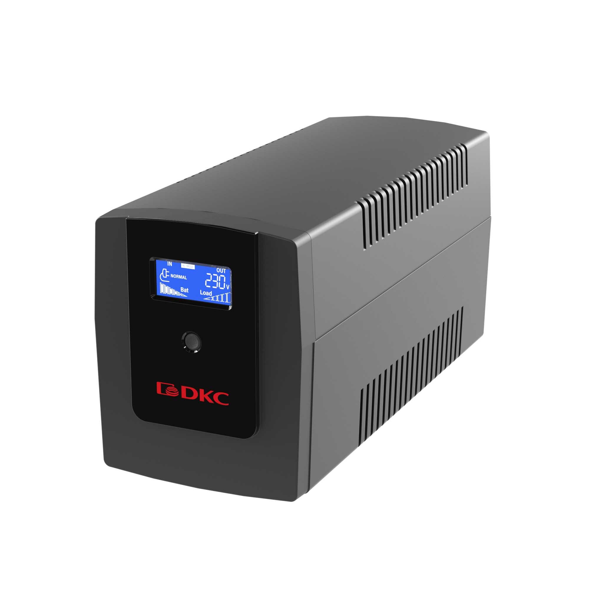 Линейно-интерактивный ИБП ДКС серии Info LCD, 1500 ВА/900 Вт, 1/1, 3xSchuko, USB + RJ45, LCD, 2x8Aч DKC INFOLCD1500S - фото №17