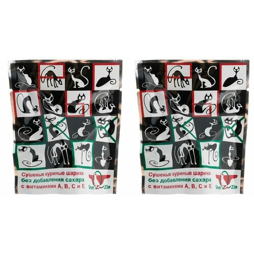 Green Qzin Лакомство для кошек Пры г-Скок витаминные конфеты из куриного мяса 35 г 2 уп 618₽