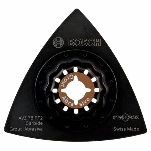 Шлифовальная пластина Starlock Bosch AVZ 78 RT 2 Carbide Grout+Abrasive, (1.00шт.) насадка bosch avz 78 rt2 2608661648