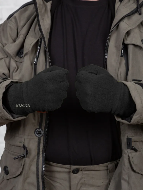 Флисовые демисезонные перчатки с утеплителем (L/XL)