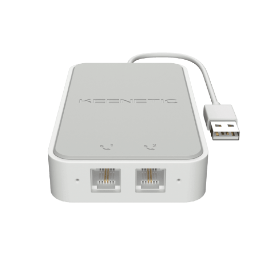 VoiP адаптер Keenetic Linear (KN-3110) модуль keenetic linear kn 3110 usb адаптер для двух аналоговых телефонов keenetic linear kn 3110