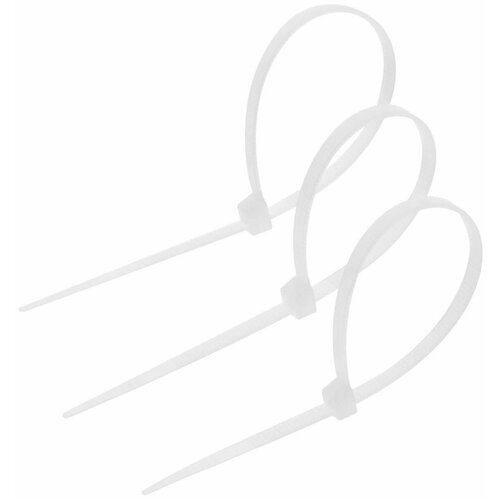 Хомут нейлоновый для стяжки 48х200 мм белый в упаковке 100 шт 304₽