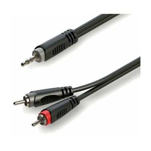 кабель аудио 1xmini jack 2xrca roxtone rayc150 5 5 0m ROXTONE RAYC150/5 Аудио-кабель, 3.5мм Stereo Jack 2 x RCA M, 5 м