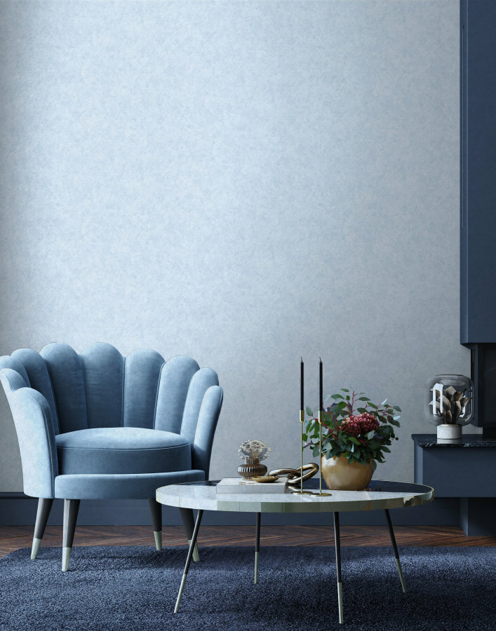 фото Обои Cabaret WallSecret флизелин синий (тон) 8663-07