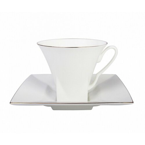 Чашка с блюдцем Золотая лента (Петрополь) 250 мл Императорский фарфоровый завод (ИФЗ) 81.17863.00.1