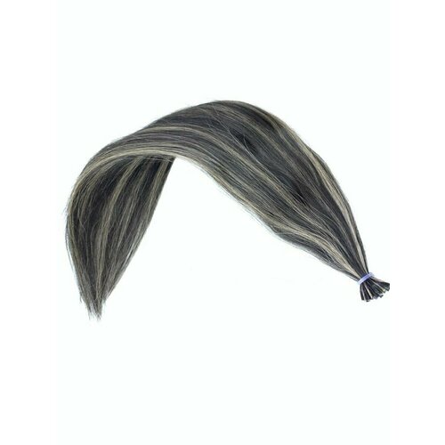 Волосы на капсуле 45-50 см цвет мелирование 2.0/9.0