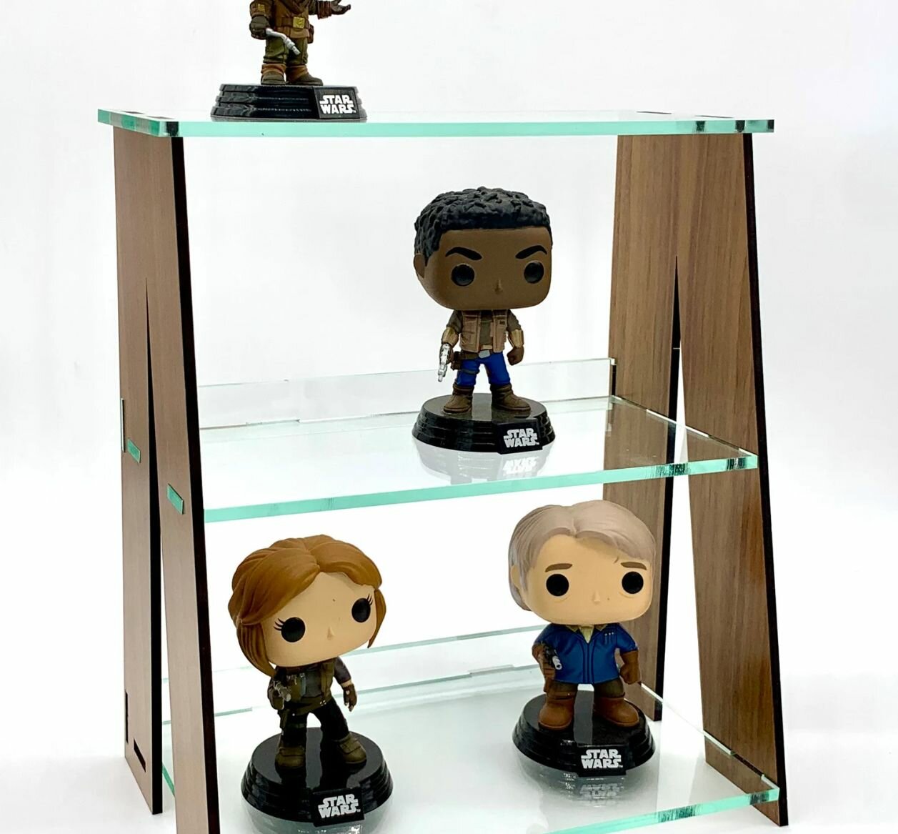 Стеллаж напольный для кукол, оргстекло, фанера, 3 уровня, 2 штуки