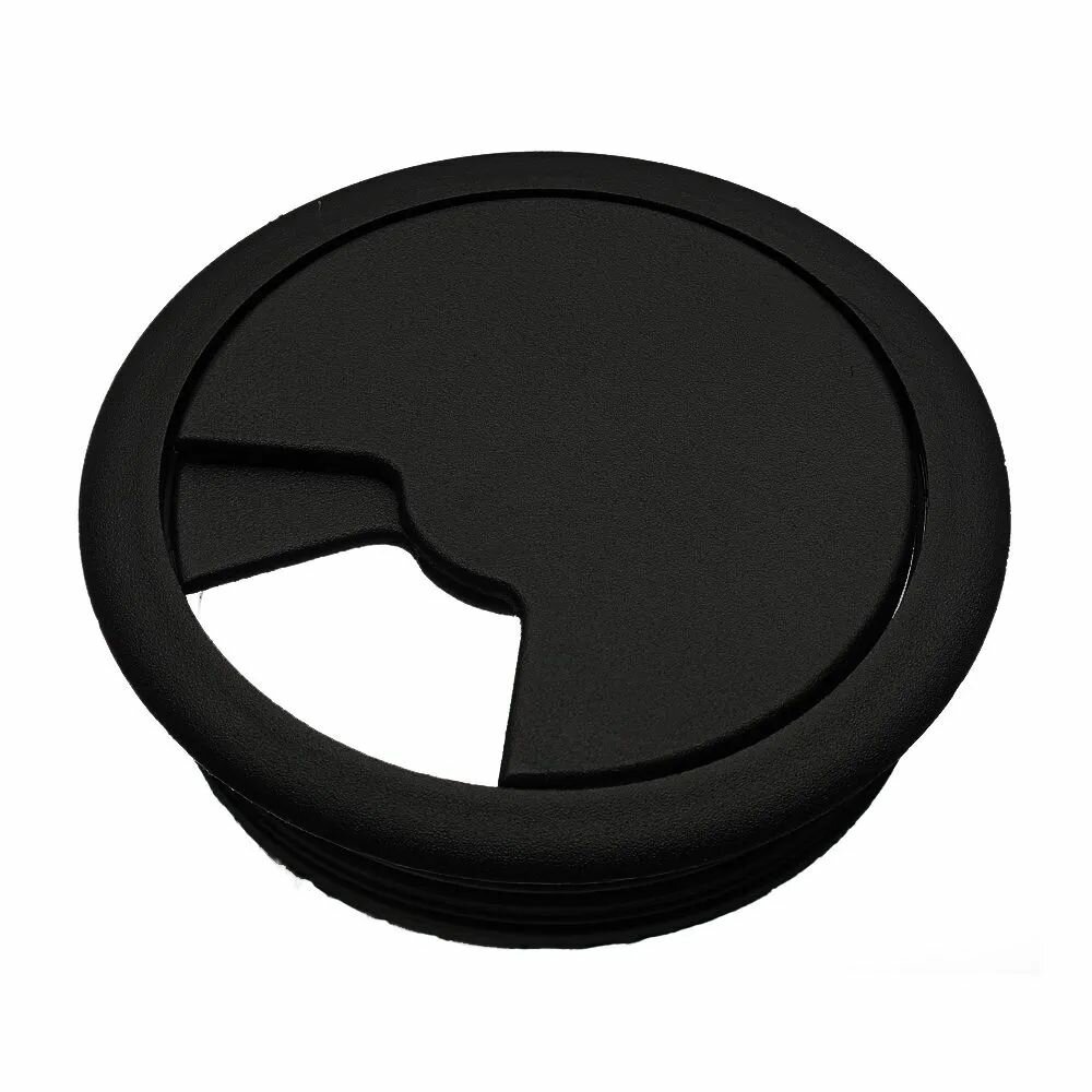 Заглушка кабель-канала пластиковая мебельная круглая D60 черный