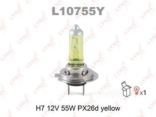 Лампа галогеновая H7 12V 55W PX26d YELLOW L10755Y lynx 1шт