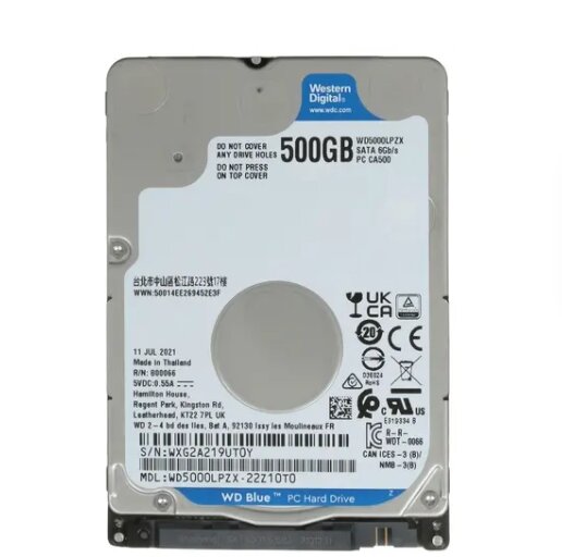 Жесткий диск WD Original SATA-III 500Gb WD5000LPZX Blue (5400rpm) 128Mb 2.5"