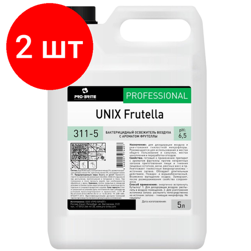 Комплект 2 штук, Профхим освежитель воздуха антибакт. Pro-Brite/UNIX Frutella, 5л