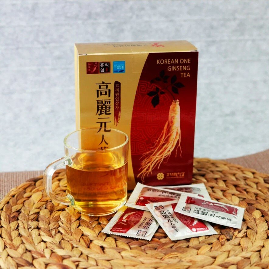 Чай с женьшенем, Korean One Ginseng Tea - 50 пакетиков - фотография № 2