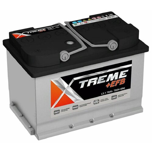 Аккумулятор автомобильный Xtreme EFB 78 А/ч 790 А прям. пол. Росс. авто (278х175х190) L3.1