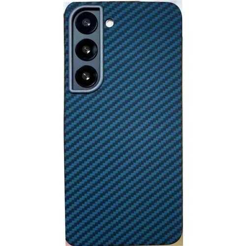 Премиальный чехол KZDOO (KDOO) Keivlar для Samsung Galaxy S24, арамид (кевлар) ударопрочный, ультратонкий карбон-синий